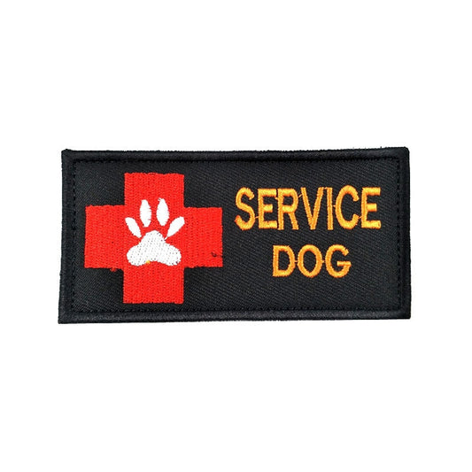 Black Service Dog Tactical Patch