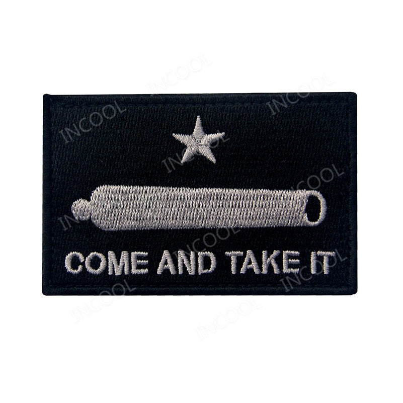 Black And White Cannon Come And Take It Tactical Patch