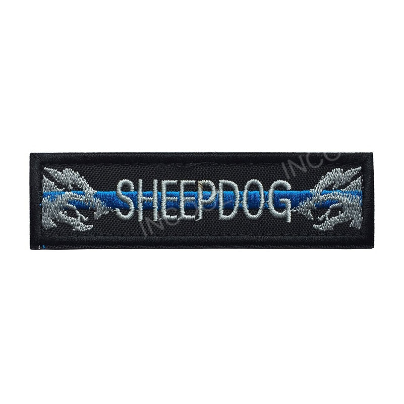 Thin Blue Line Sheep Dog Banner Tactical Patch