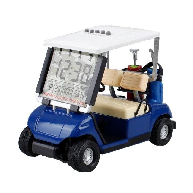 Golf Paradise Alarm Clock Golf Cart (Blue)