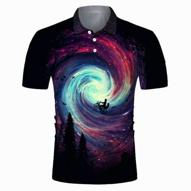 Golf Paradise Cooltech Digital Art Loud Shirt (Nebulas)
